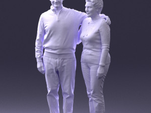 elderly couple 0033 3d print ready 3Dプリントモデル