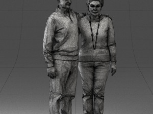 elderly couple 0033 3d print ready 3Dプリントモデル