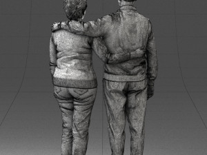 elderly couple 0033 3d print ready 3Dプリントモデル