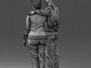 elderly couple 0033 3d print ready 3Dプリントモデル