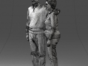 elderly couple 0033 3d print ready 3Dプリントモデル