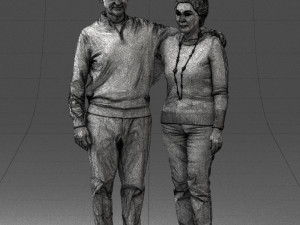 elderly couple 0033 3d print ready 3Dプリントモデル