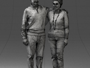 elderly couple 0033 3d print ready 3Dプリントモデル
