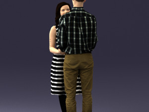 coupl holding hands 0027 3D Model