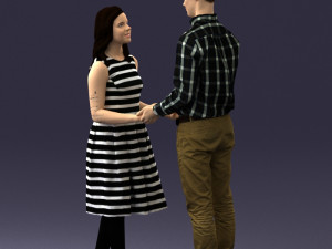coupl holding hands 0027 3D Model