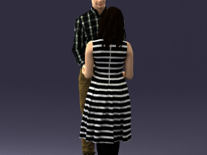 coupl holding hands 0027 3D Model
