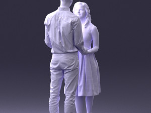 coupl holding hands 0027 3D Model