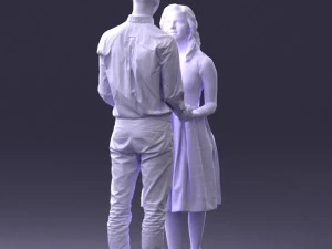 coupl holding hands 0027 3D Model