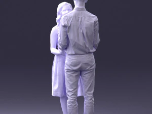 coupl holding hands 0027 3D Model