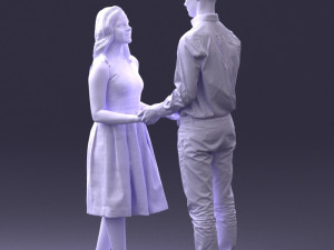 coupl holding hands 0027 3D Model