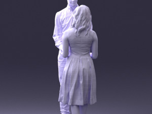 coupl holding hands 0027 3D Model