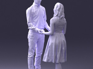 coupl holding hands 0027 3D Model