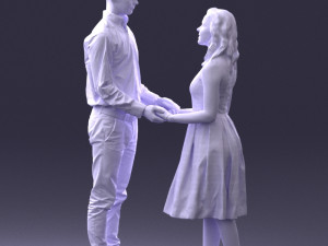 coupl holding hands 0027 3D Model