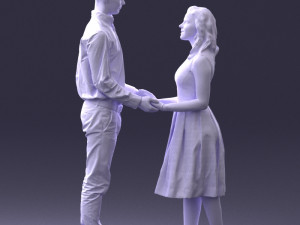 coupl holding hands 0027 3D Model