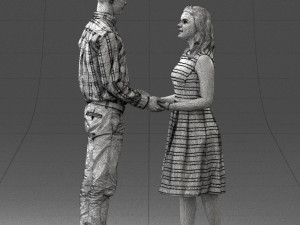 coupl holding hands 0027 3D Model