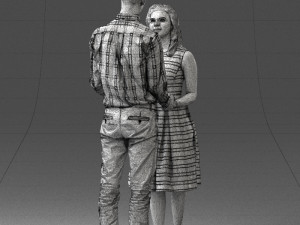 coupl holding hands 0027 3D Model