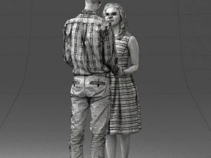 coupl holding hands 0027 3D Model