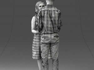 coupl holding hands 0027 3D Model