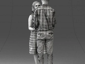 coupl holding hands 0027 3D Model