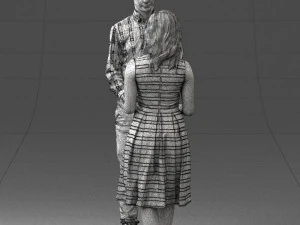 coupl holding hands 0027 3D Model