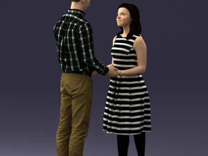 000370 Couple Holding Hands 3dp 3D Print Model