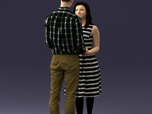 000370 Couple Holding Hands 3dp 3D Print Model