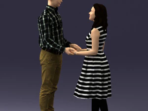 000370 Couple Holding Hands 3dp 3D Print Model