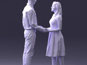 000370 Couple Holding Hands 3dp 3D Print Model
