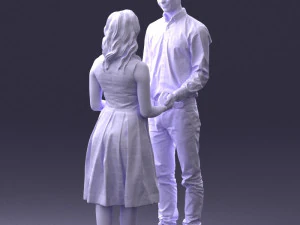000370 Couple Holding Hands 3dp 3D Print Model