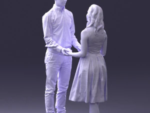 000370 Couple Holding Hands 3dp 3D Print Model