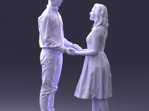 000370 Couple Holding Hands 3dp 3D Print Model
