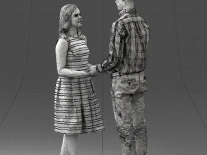 000370 Couple Holding Hands 3dp 3D Print Model