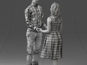 couple holding hands 0027 3d print ready Modelo de Impressão 3D