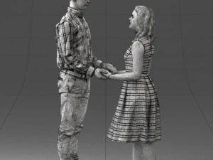 000370 Couple Holding Hands 3dp 3D Print Model