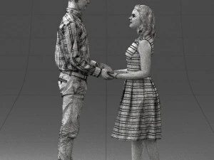 000370 Couple Holding Hands 3dp 3D Print Model