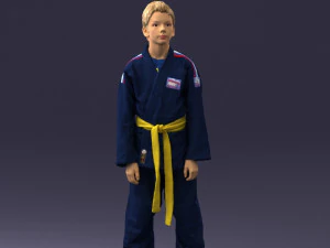 000364 Boy in Martial Arts Uniform 3D Model