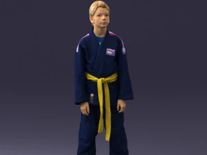 000364 Boy in Martial Arts Uniform 3dp 3D Print Model