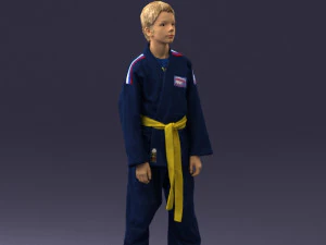 000364 Boy in Martial Arts Uniform 3dp 3D Print Model