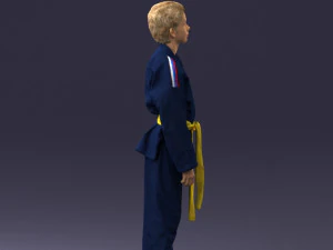 000364 Boy in Martial Arts Uniform 3dp 3D Print Model