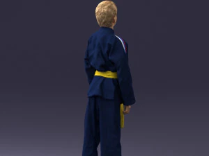 000364 Boy in Martial Arts Uniform 3dp 3D Print Model