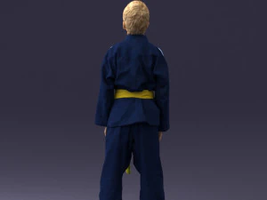 000364 Boy in Martial Arts Uniform 3dp 3D Print Model