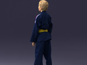000364 Boy in Martial Arts Uniform 3dp 3D Print Model