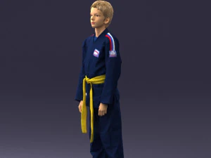 000364 Boy in Martial Arts Uniform 3dp 3D Print Model