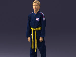 000364 Boy in Martial Arts Uniform 3dp 3D Print Model