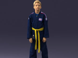 000364 Boy in Martial Arts Uniform 3dp 3D Print Model