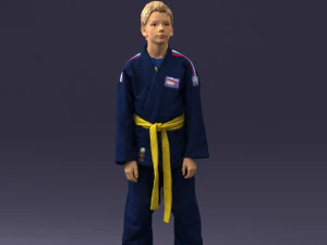 000364 Boy in Martial Arts Uniform 3dp 3D Print Model