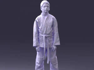 000364 Boy in Martial Arts Uniform 3dp 3D Print Model
