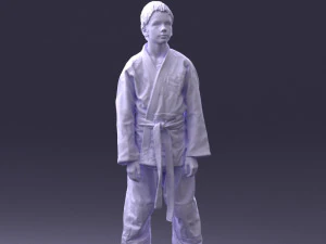 000364 Boy in Martial Arts Uniform 3dp 3D Print Model