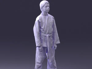 000364 Boy in Martial Arts Uniform 3dp 3D Print Model