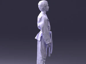 000364 Boy in Martial Arts Uniform 3dp 3D Print Model